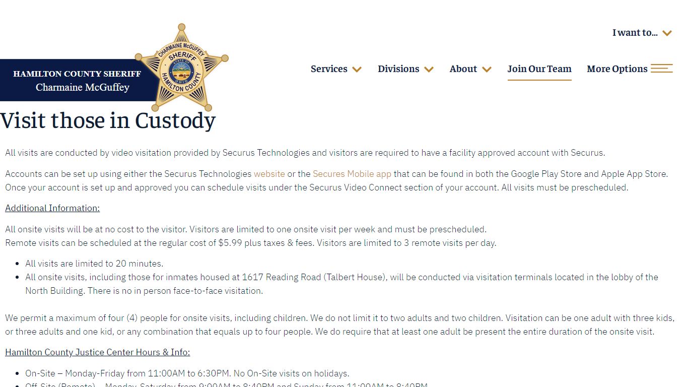 Visit those in Custody - Hamilton County Sheriff's Office
