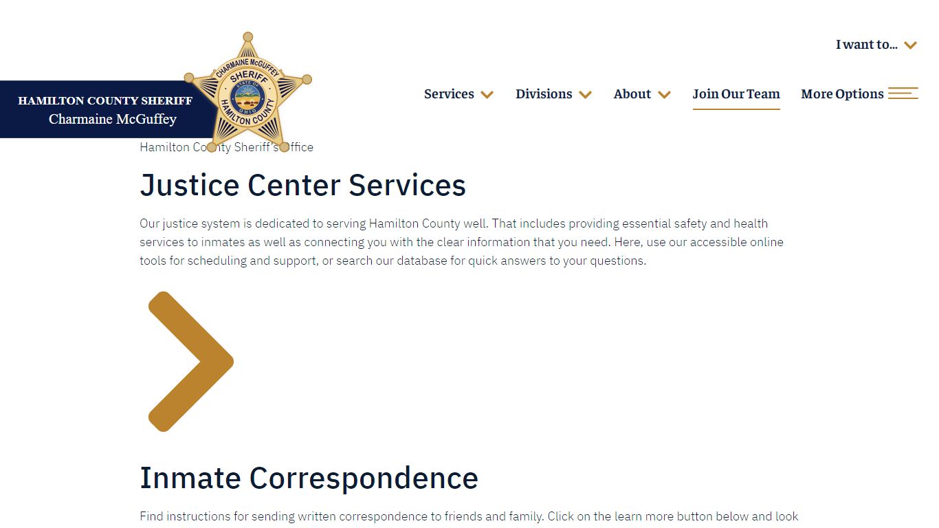 Justice Center Services - Hamilton County Sheriff's Office